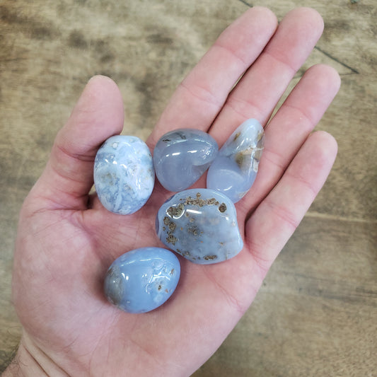 Blue Chalcedony Premium Tumbled