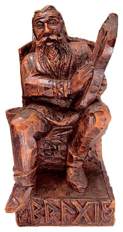 Seated Bragi Statue