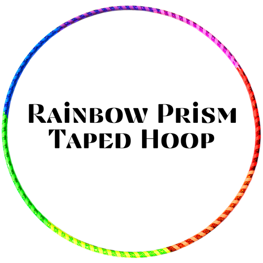 Rainbow Prism Taped Fitness Hula Hoop