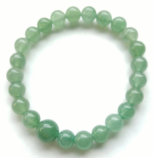 Longer Length Green Aventurine Bracelet Wrist Mala 8mm