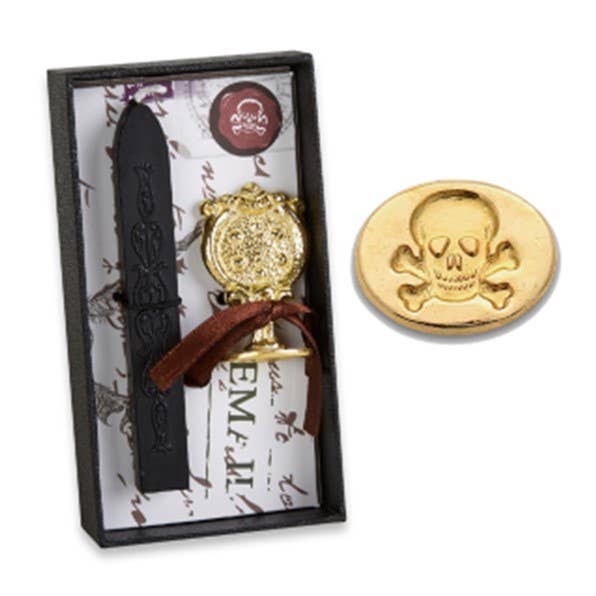 Florentine Brass Stamp  Wax Seal Kits- Skull and Crossbones