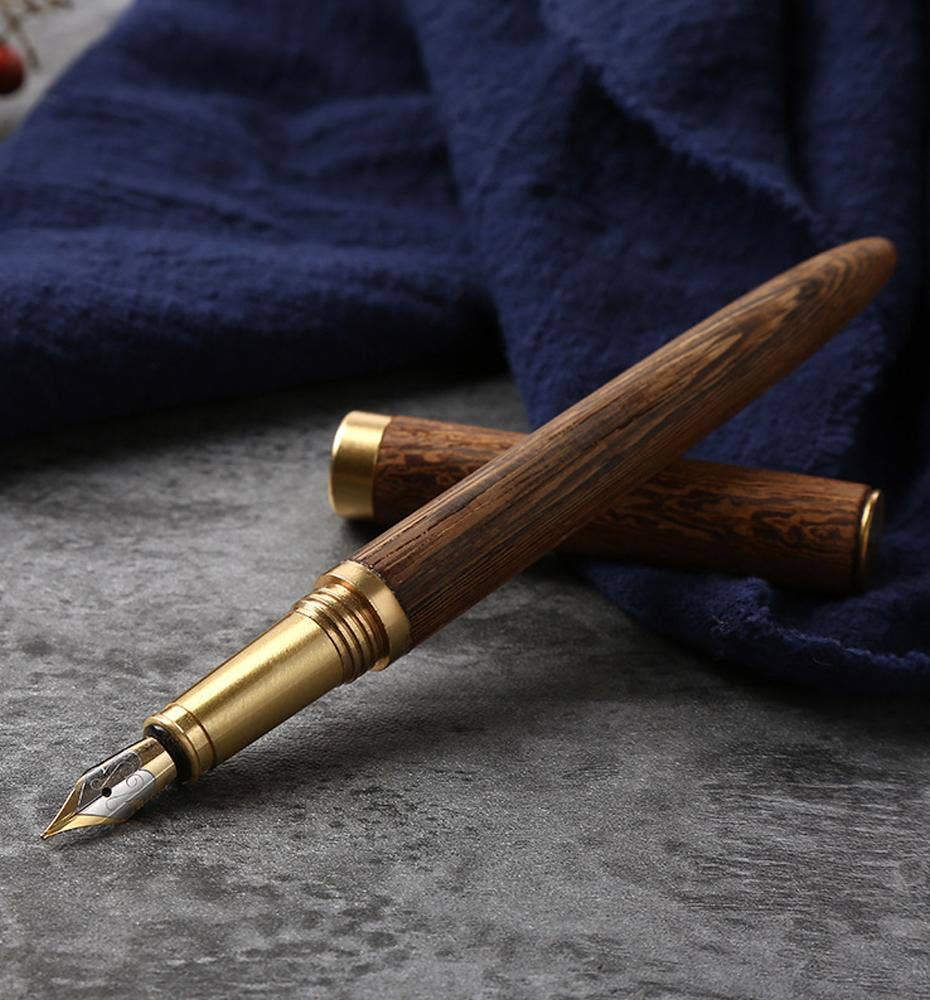 The Hemmingway | Handmade Wenge Wood and Brass Fountain Pen