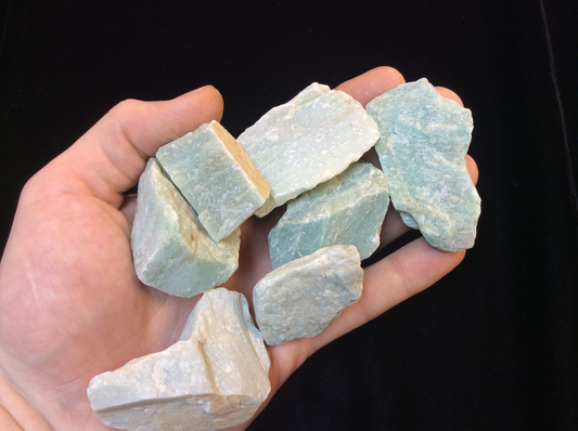 Light Green Aventurine Rough by pound in crate