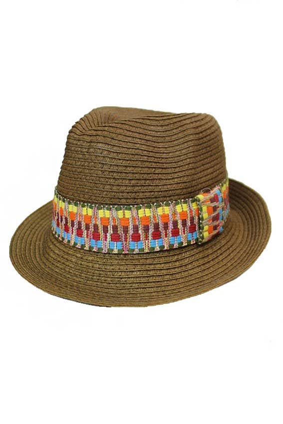 Colorful Boho Band Flexible Fedora