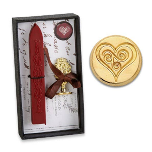 Florentine Brass Stamp  Wax Seal Kits- Heart