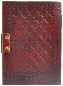 Triquetra leather journal blank book w/ latch