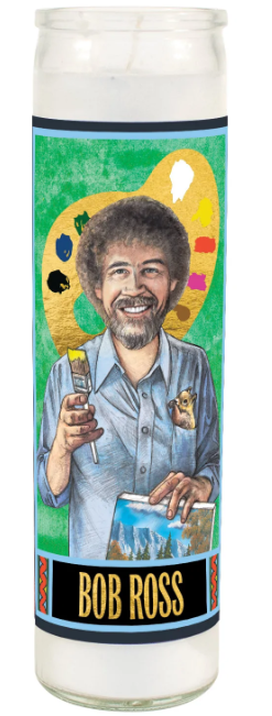 Bob Ross Secular Saint Candle