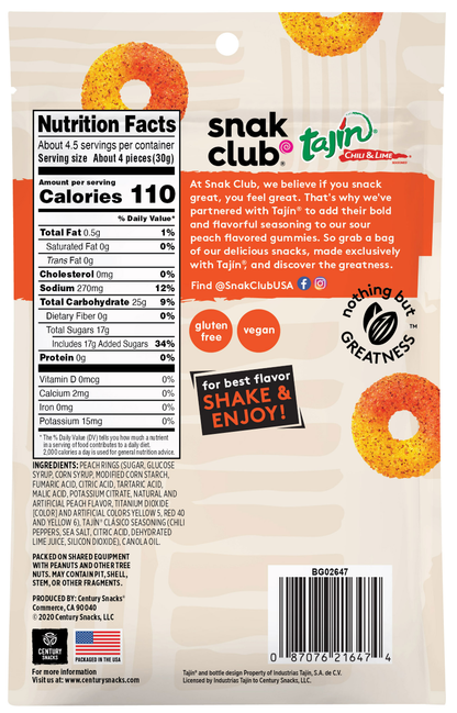 Snak Club Tajin Chili & Lime Gummies