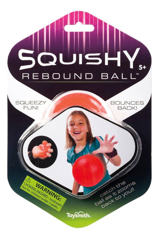 Squishy Rebound Ball With Wrist Strap - Assorted Colors