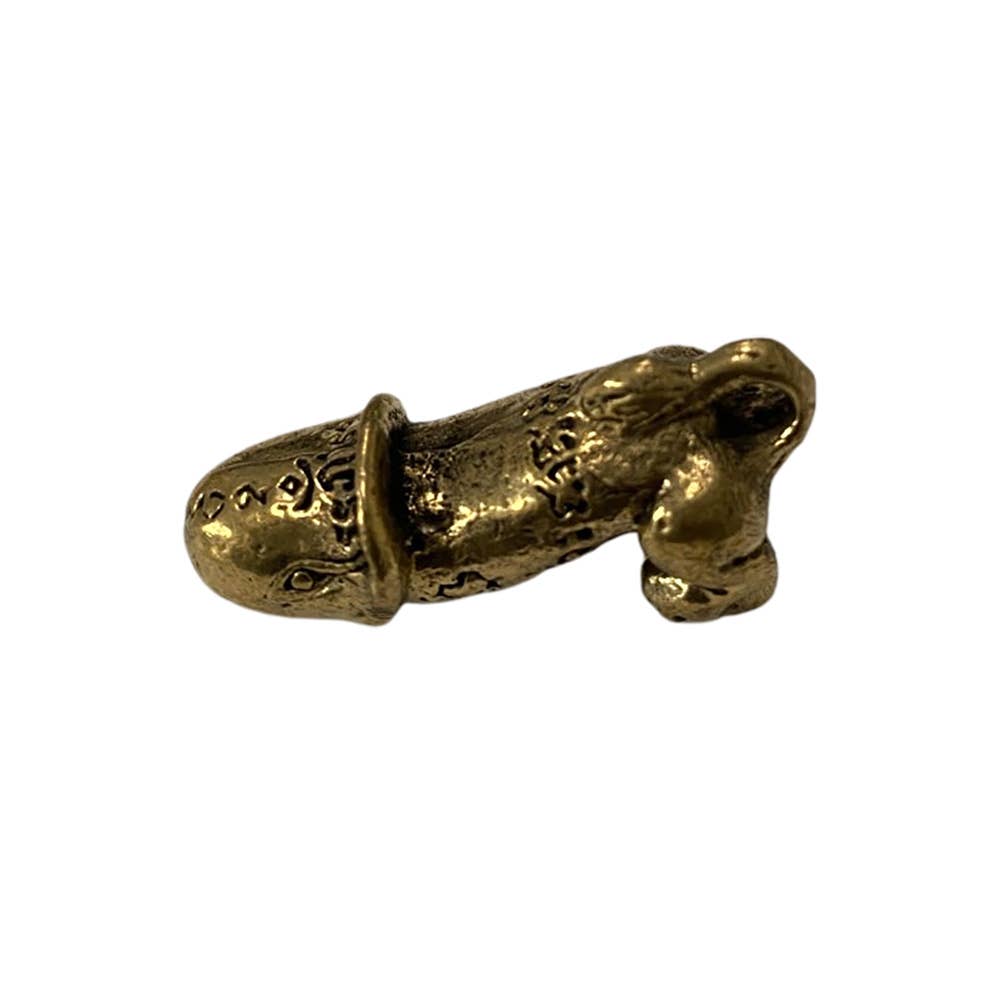 Miniature Brass Figurine, Fertility Pendant