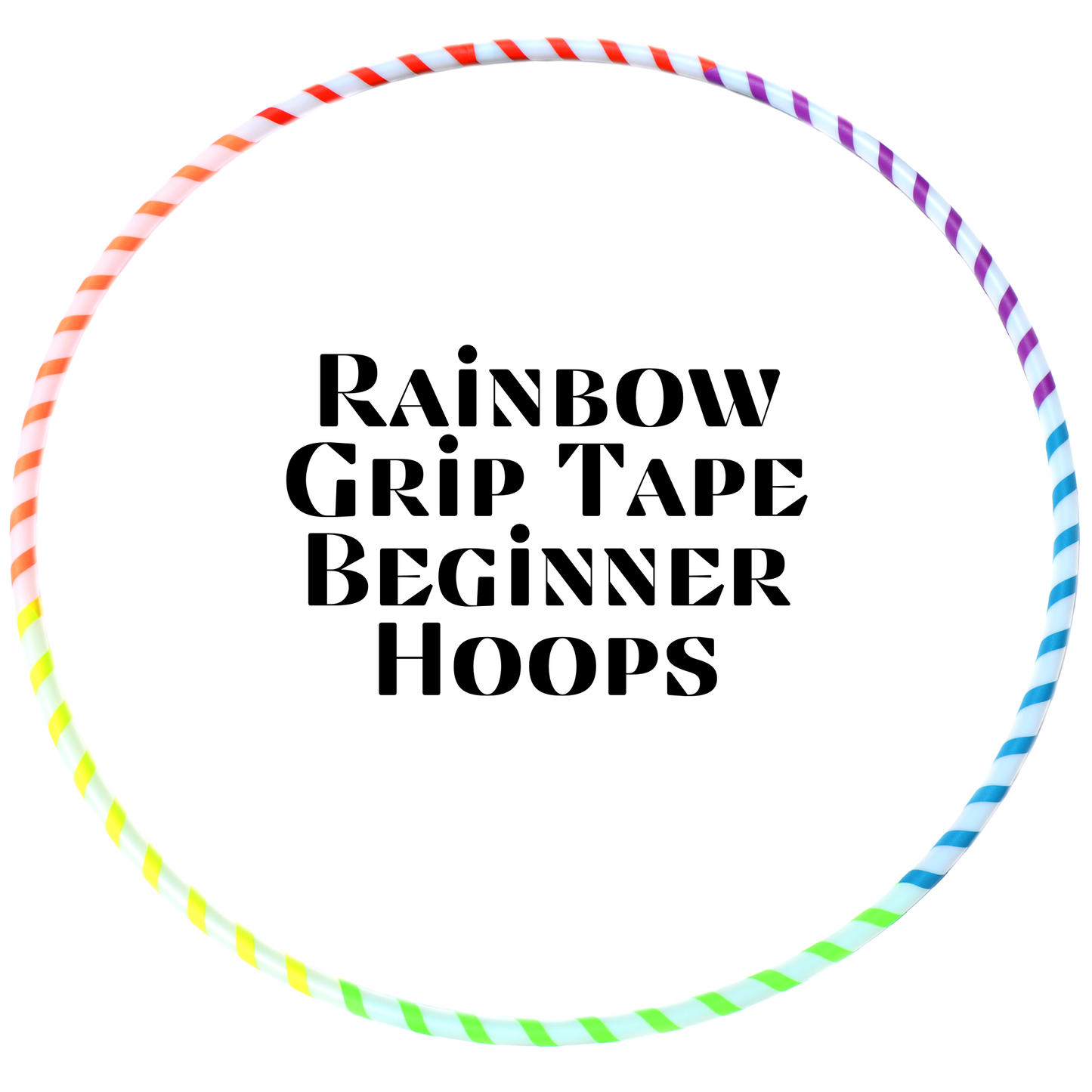 Rainbow Grip Tape Beginner Hoops - w/ grippy gaffer tape