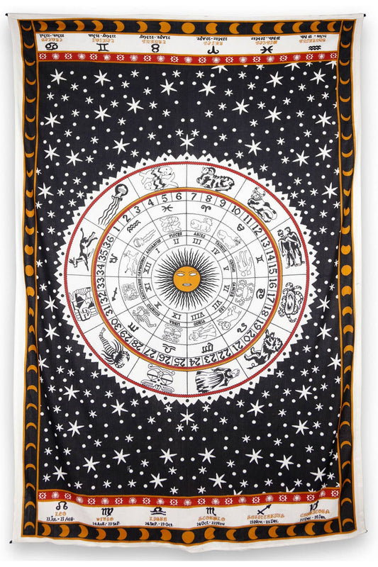 Zest for Life Tapestry Zodiac Astrology 52x80"