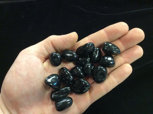 Black Tektite Tumbled