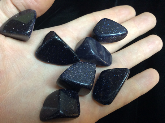 Blue Goldstone Tumbled