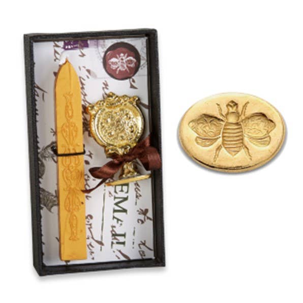 Florentine Brass Stamp  Wax Seal Kits- Bee