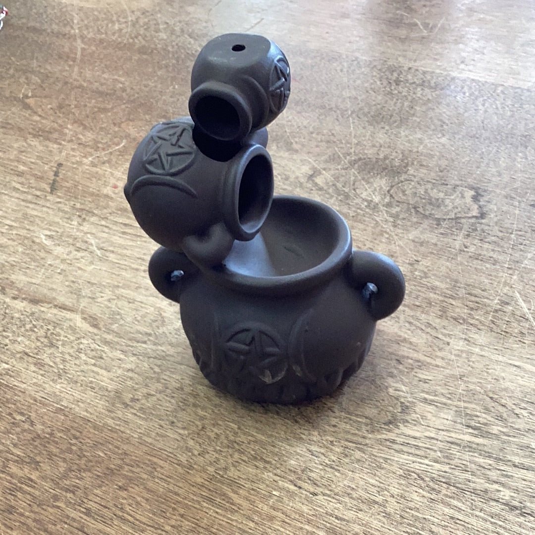 Backflow Cone Incense Burner Triple Cauldrons