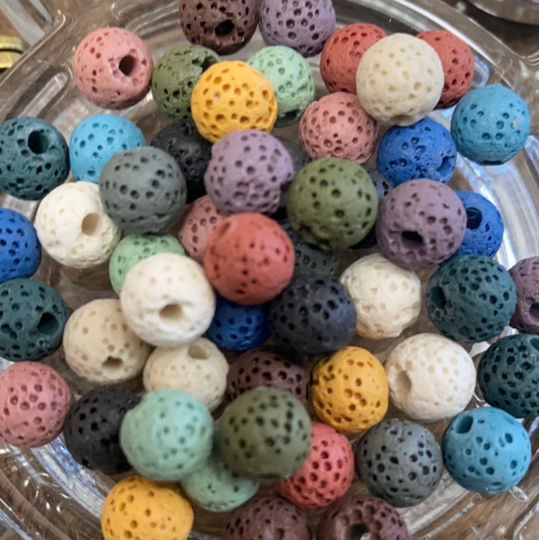 Colored Basalt Diffuser Beads