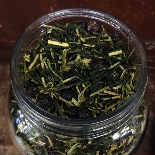 Blueberry Green Kukicha Tea Organic