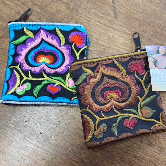 Fair Trade Embroidered Coin Purse