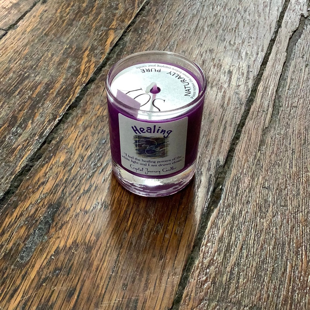 Crystal Journey Herbal Filled Votive Soy Candle