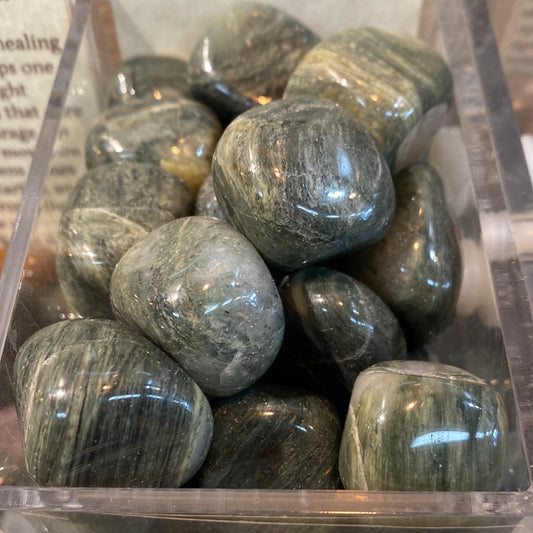 Green Hair Jasper Tumbled