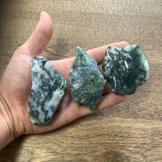 Green Moss Agate Tumbled