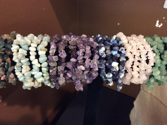 Gemstone Chip Bracelets