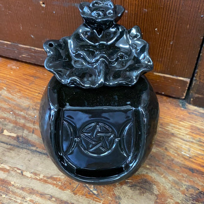 Black Backflow Incense Burner