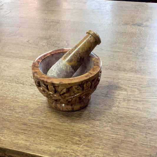 Carved Vines Mortar and pestle