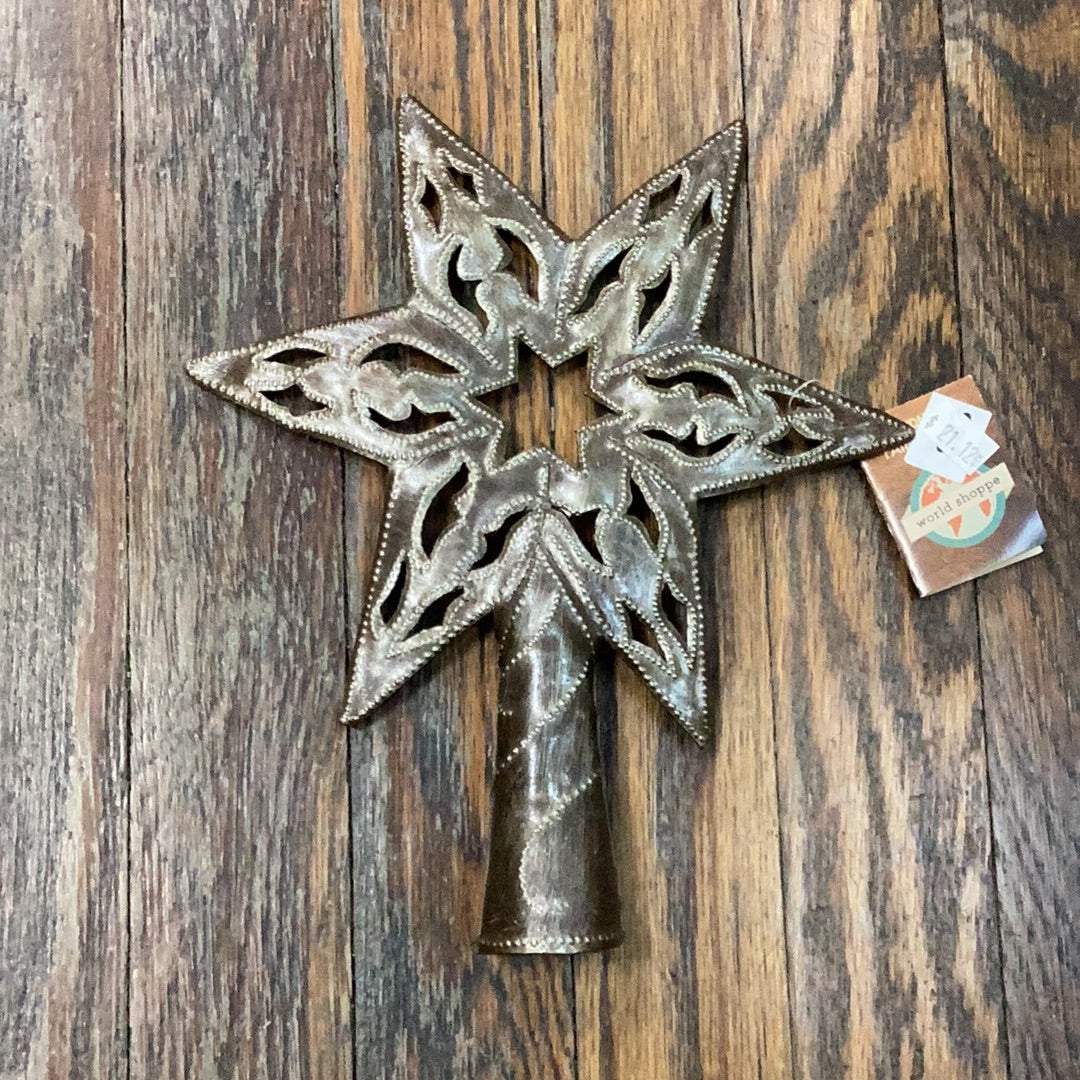 Christmas Tree Topper Metal Haitian Art