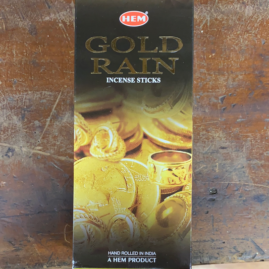 Gold Rain Stick HEM Incense 20 Sticks