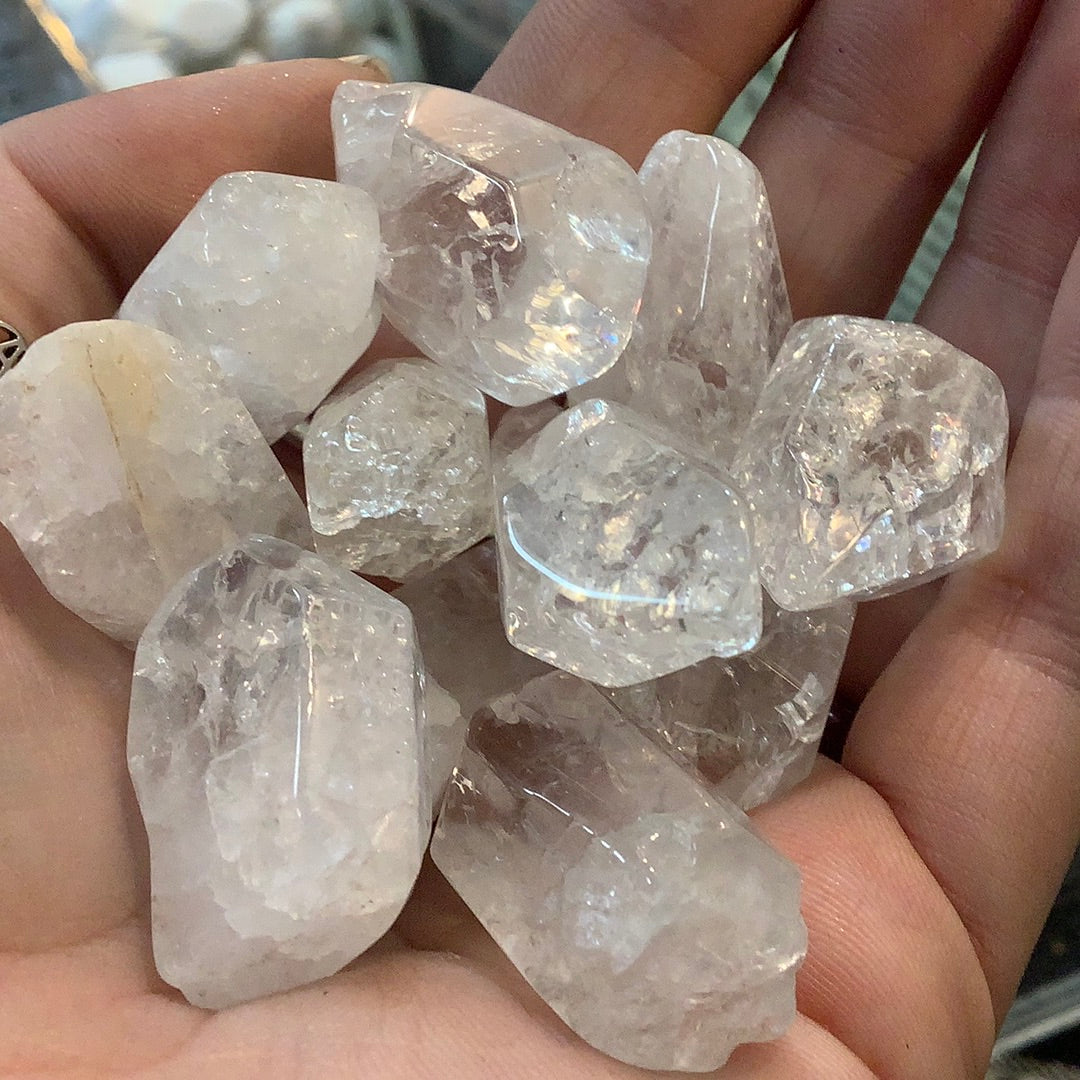 Clear Crackle Quartz Point