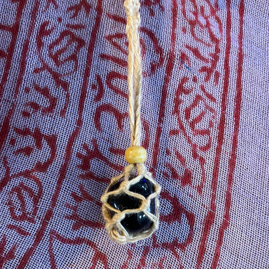 Hemp Necklace for Tumbled Stones adjustable