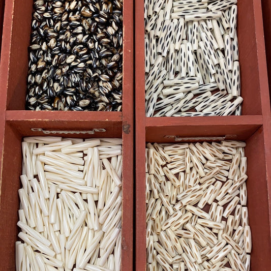 Bone beads assorted