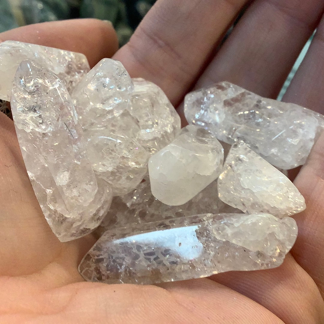 Clear Crackle Quartz Point