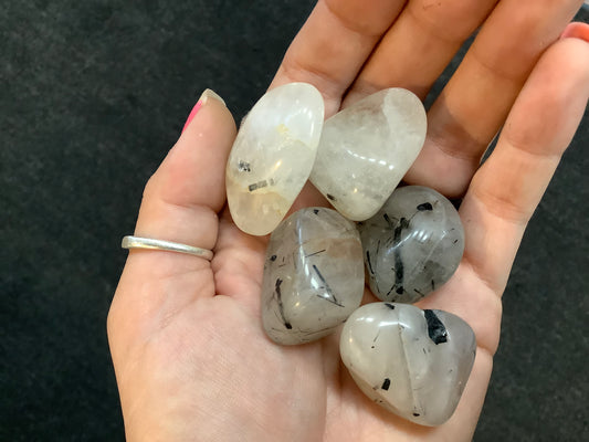 Tourmalinated Quartz Tumbled