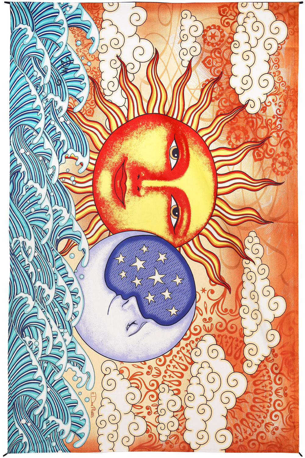 Sun & Moon Ocean Tapestry 60x90 - Artwork by Dan Morris $31.95