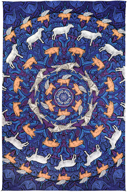 3D Pink Floyd Animals Tapestry 60x90